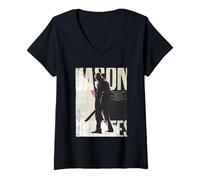 Donna Friday the 13th Jason Halloween Maglietta con Collo a V