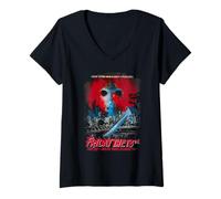 Donna Friday The 13th Part VIII Jason Takes Manhattan Poster Maglietta con Collo a V