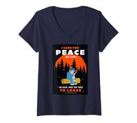 Donna Friends. I Came for Peace Maglietta con Collo a V