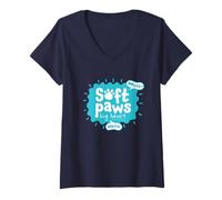 Donna Friends. Soft Paws Maglietta con Collo a V