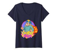 Donna Friends. Super Mum Maglietta con Collo a V