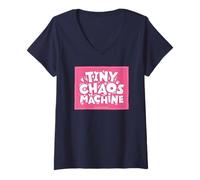 Donna Friends. Tiny Chaos Machine Maglietta con Collo a V