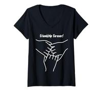 Donna Friendship Forever BestFriend BFF Squad BestiesGroup Maglietta con Collo a V
