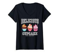 Donna Friendship Forever Cupcakes, Birthday Cakes, Funny Cupcakes Maglietta con Collo a V