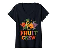 Donna Fruit Crew - I frutti più cool del pianeta Maglietta con Collo a V