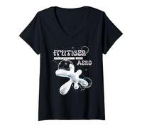 Donna Frutiger Aero Y2K Fashion Trends Piece Tech Orb Maglietta con Collo a V
