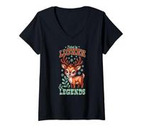 Donna Fueled by Lichen And Legends Maglietta con Collo a V