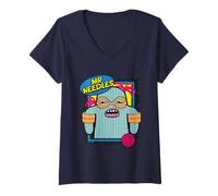 Donna Fuggler Mr Needles Vacay Vibes Retro Anni '90 Maglietta con Collo a V
