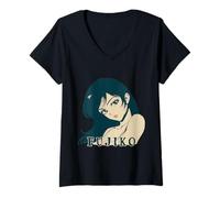 Donna Fujiko's Charm Ultimate Lupin Lover Tributo Maglietta con Collo a V