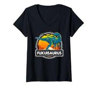 Donna Fukuisaurus Dinosaur Prehistoric Dinosaurs Lover Maglietta con Collo a V