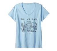 Donna Full of Rage And Whimsy Boho Cottagecore Mushroom Whimsical Maglietta con Collo a V