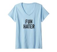 Donna Fun Hater Negative Grouch Dad And Grandpa Sarcasm Design Maglietta con Collo a V
