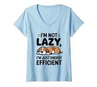 Donna Fun I'm Not Lazy Dog, novità giocosa per i fan di Moms Dads Maglietta con Collo a V