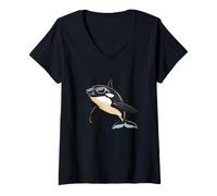 Donna Fun Occhiali da sole Orca Costume per ragazzi e ragazze Maglietta con Collo a V