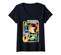 Donna Fun with Shadows Occult Retro Vintage Funny Adult Humor Maglietta con Collo a V