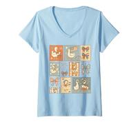 Donna Funny 4th of July Goose Retro Independence Day Firequacker Maglietta con Collo a V