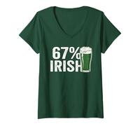 Donna Funny 67 Irish Six Seven St Pats Joke 6 7 St Patricks Day Maglietta con Collo a V