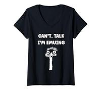 Donna Funny Animals Emus Bird Quote Can't I'm Emu Maglietta con Collo a V