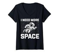 Donna Funny Astronaut in Galaxy Graphic I Need More Space Maglietta con Collo a V