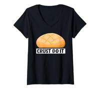 Donna Funny Bread Baking Baker Sourdough Maker Bread Baker Bakery Maglietta con Collo a V