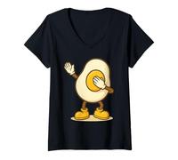 Donna Funny Breakfast Foodies Egg Lovers Always Be Egg-celent Maglietta con Collo a V