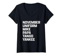 Donna Funny British Slang Numpty Maglietta con Collo a V