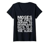 Donna Funny Christian Shirt Faith Gift Idea Jesus Catholic Quote Maglietta con Collo a V