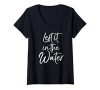 Donna Funny Christian Shirt Faith Gift Idea Jesus Catholic Quote Maglietta con Collo a V