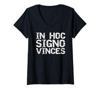 Donna Funny Christian Shirt Faith Gift Idea Jesus Catholic Quote Maglietta con Collo a V