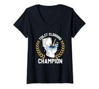 Donna Funny Clogging Legend - Campione di intasamento del WC Maglietta con Collo a V