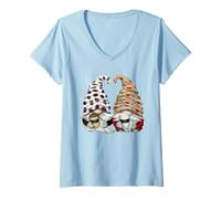 Donna Funny Coffee Gnomes for Women And Barista Cute Coffee Lover Maglietta con Collo a V