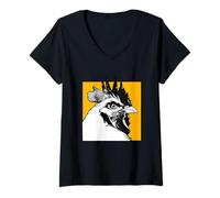 Donna Funny Cool Sarcastic Rooster Graphic Designs Cartoon Anime Maglietta con Collo a V