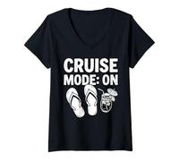 Donna Funny Couples Cruising Mode On Maglietta con Collo a V