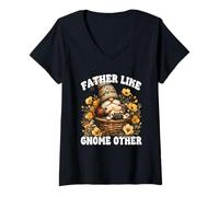 Donna Funny Dad Saying For Men Dog Grandpa Frenchie Fathers Day Maglietta con Collo a V