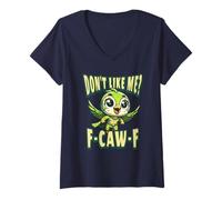 Donna Funny Don't Like Me, F-CAW-F Adult Sarcastic Humor Maglietta con Collo a V