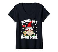 Donna Funny Fathers Day Golf Dad GNOME for Men Best Grandpa Golfer Maglietta con Collo a V