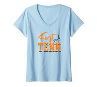 Donna Funny First And Tenn Tennessee Fan. Men's Women's, Kids Maglietta con Collo a V