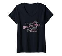Donna Funny Gals With Mals, Belgian Malinois Mom, Malinois Lover Maglietta con Collo a V