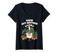 Donna Funny Goose Gardening Design Oops! Ho Un'Altra pianta Maglietta con Collo a V