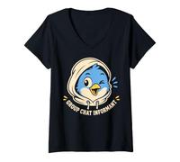 Donna Funny Group Chat Informant Birdie Humor Maglietta con Collo a V