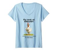 Donna Funny Grumpy Chicken Witty Quote Sarcastic Gift Men Women Maglietta con Collo a V