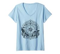 Donna Funny Hiking Quote Always Take The Scenic Route Maglietta con Collo a V