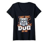 Donna Funny I Got That Dog in Me Meme Determination Gift Uomini Donne Maglietta con Collo a V