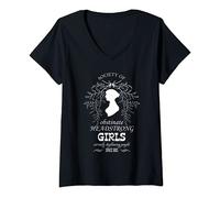 Donna Funny Jane Austen Society of Obstinate Headstrong Girls Maglietta con Collo a V
