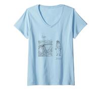 Donna Funny Jesus Rebus Design. Sarcastic Maglietta con Collo a V