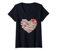 Donna Funny Koala Heart Valentine Koala Donna Uomo Bambini Maglietta con Collo a V