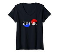 Donna Funny Korea South Side South Korean Patriotic Maglietta con Collo a V