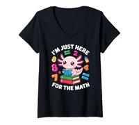 Donna Funny Math Day Preschool Number Day Kids Maths Maglietta con Collo a V