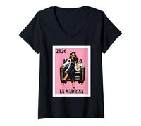 Donna Funny Mexican Baptism Madrina Proposal 2026 - Nurse Version Maglietta con Collo a V