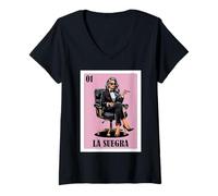 Donna Funny Mexican Design for Aunt - La Suegra Maglietta con Collo a V